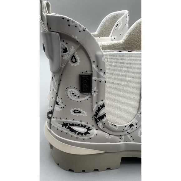 Keds Rowan Latte Bandana Slip-On Beige Paisley Rain Rubber Boots Woman’s Size 8 - Picture 5 of 12